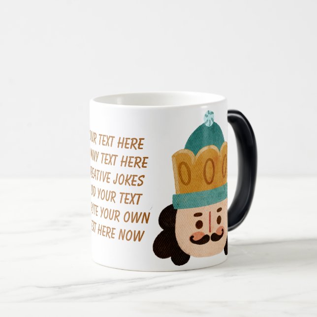 Write your text pretty watercolor cartoon Prince Magic Mug (Front Right)