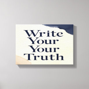 Write Your Truth 2 wide Canvas Print