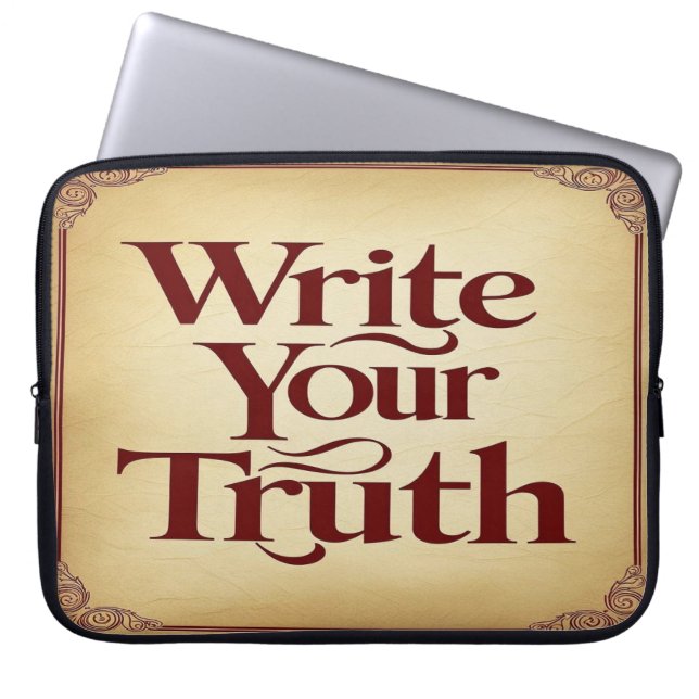 Write Your Truth 3 Laptop Sleeve (Front)