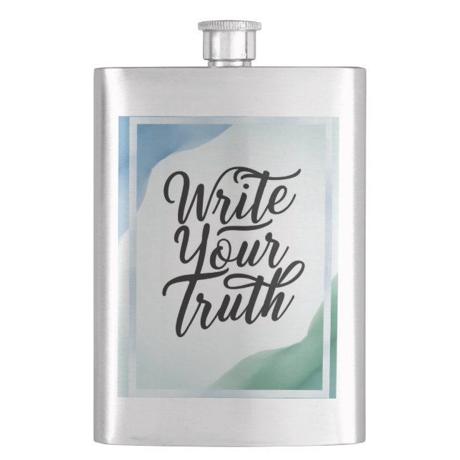 Write Your Truth Hip Flask (Front)