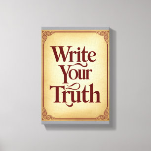 Write Your Truth option 3 Canvas Print