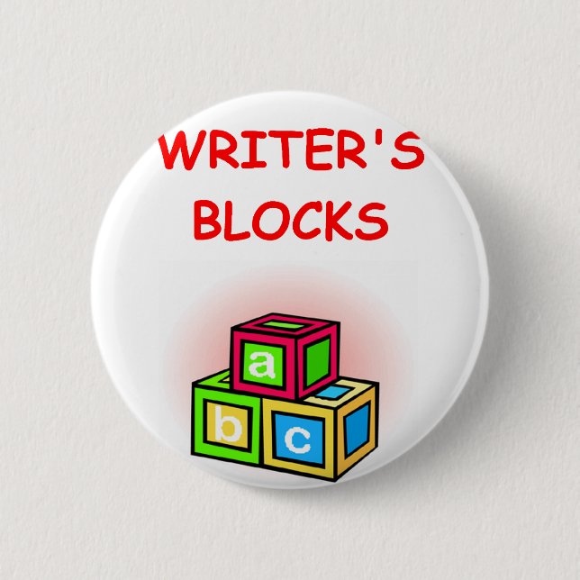writer 2 inch round button (Front)