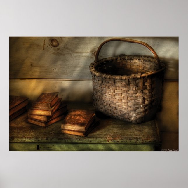 Writer - A Basket and some Books Poster (Front)