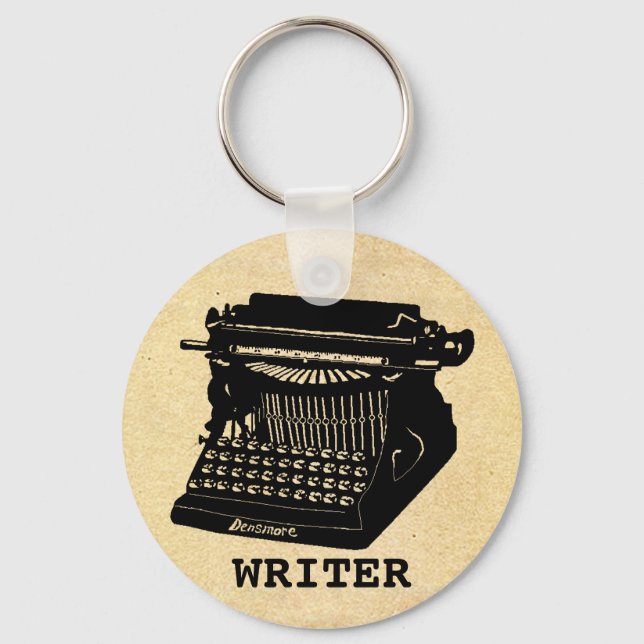 Writer Antique Typewriter Keychain (Front)
