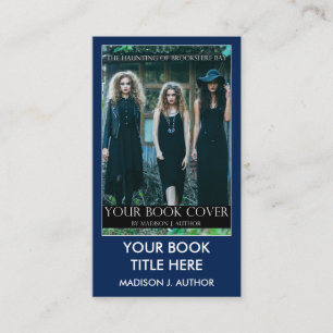 Writer Author Book Cover Blue or Pick Colour Business Card