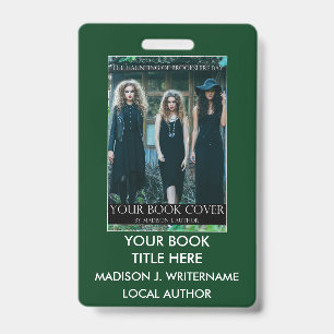 Writer Author Book Cover - Green or Pick Colour Badge