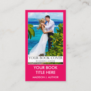 Writer Author Book Cover Hot Pink or Pick Colour Business Card