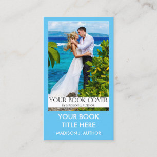 Writer Author Book Cover Lt. Blue or Pick Colour Business Card