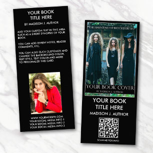 Writer Author Book Cover QR Author Photo Back Rack Card
