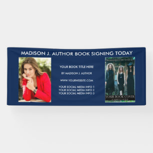 Writer Author Book Photo Blue or Pick Colour Banner