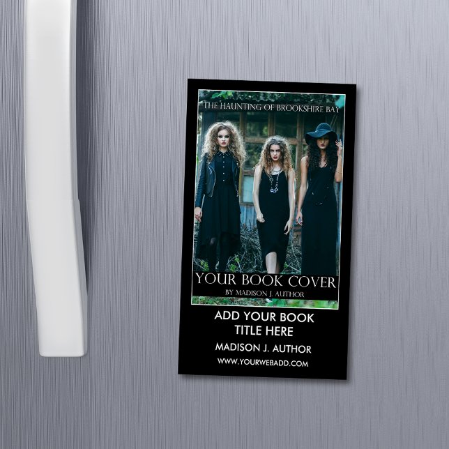 Writer Author Book Promotion Magnetic Business Card (Customize to change text size, style, background color and more.)