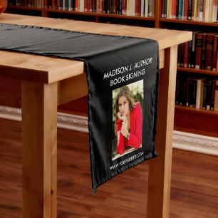 Writer Author Book Signing Black or Pick Colour Medium Table Runner