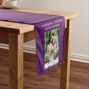 Writer Author Book Signing Purple or Pick Colour Medium Table Runner