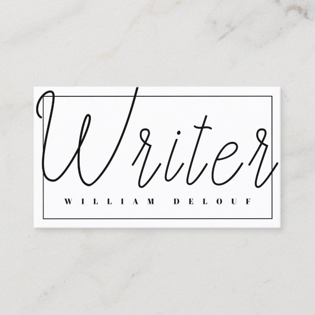 Writer Author Journalist Blogger Business Card (Front)