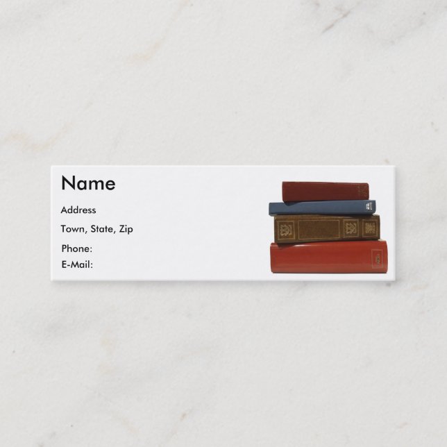 Writer Author Novelist Book Business Card (Front)
