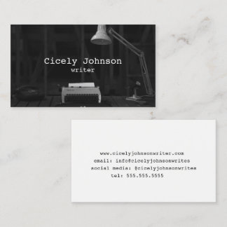 Writer Author Poet Blogger Retro Typewriter Business Card