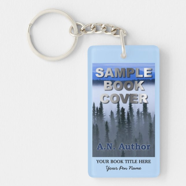 Writer Author Promotion Marketing Book Cover Keychain (Front)