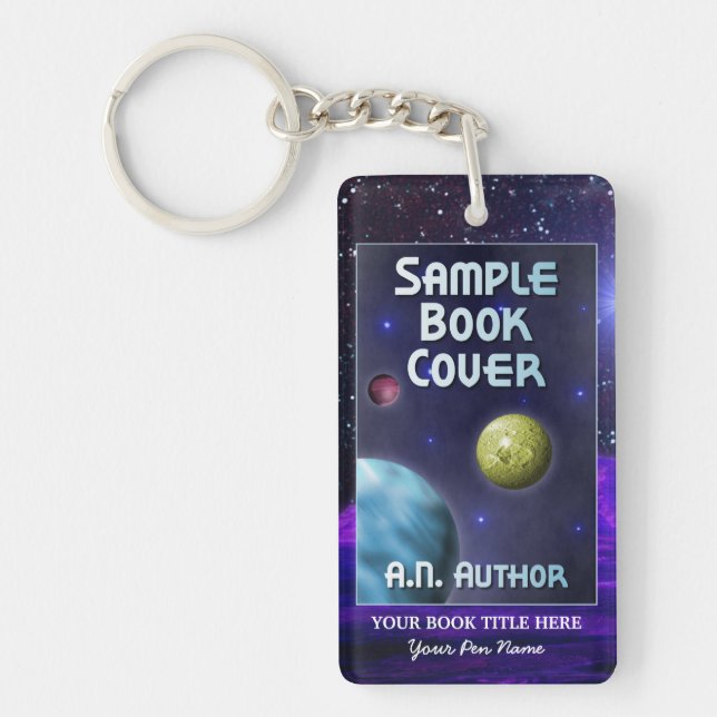 Writer Author Promotion Space Science-Fiction Keychain (Front)