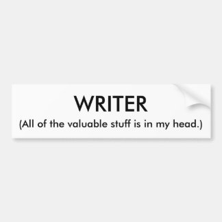 Writer Bumper Sticker