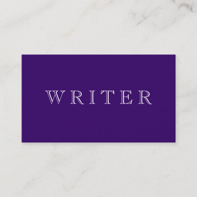 Writer Business Card (Front)
