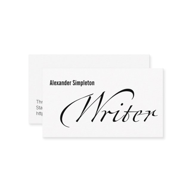 Writer Business Card (Front/Back In Situ)