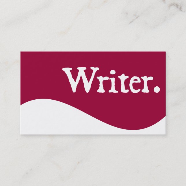 Writer Business Card (Front)