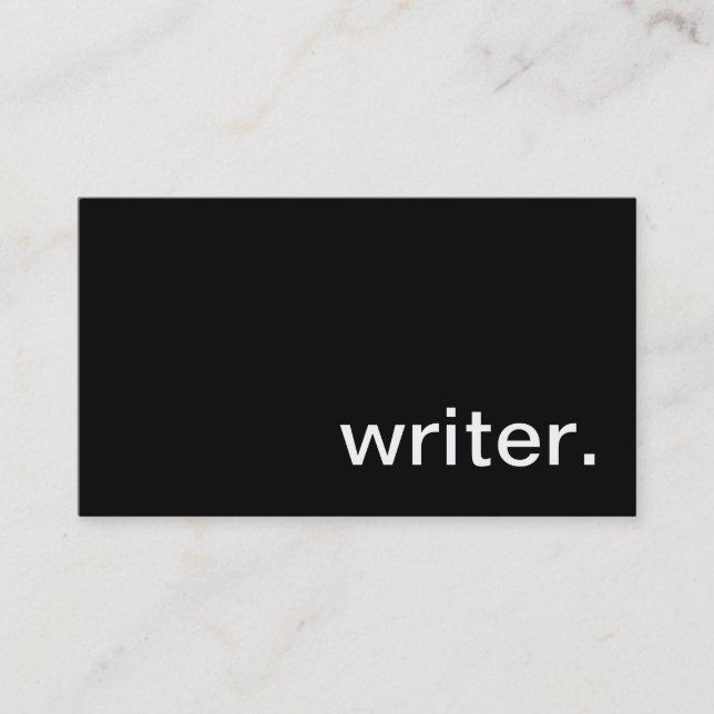 Writer Business Card (Front)