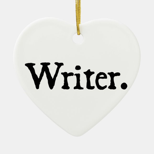 Writer Ceramic Ornament (Front)