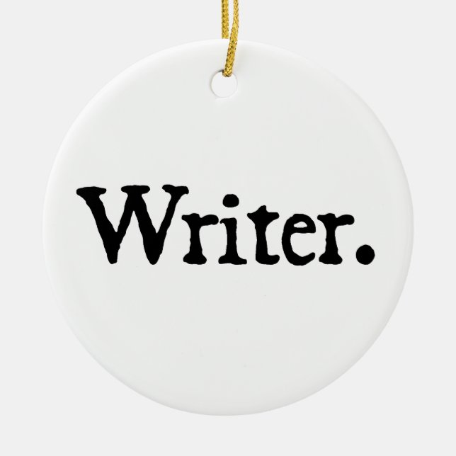 Writer Ceramic Ornament (Front)
