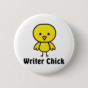 Writer Chick 2 Inch Round Button