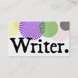Writer Colour Bursts Business Card