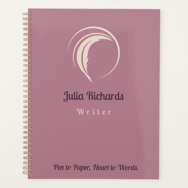 Writer Dusky Colour Planner (Front)