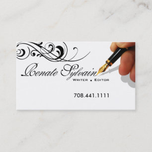 Writer Editor 1 Stylish Creative Business Cards