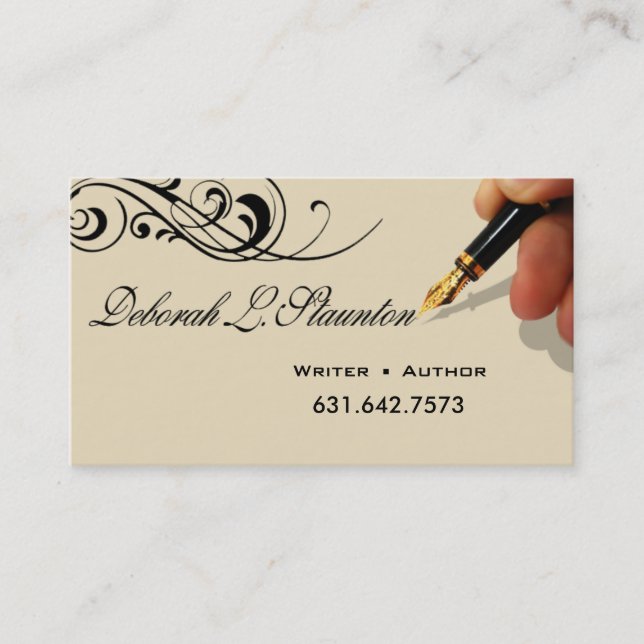 Writer Editor 1 Stylish Creative for Deborah Business Card (Front)