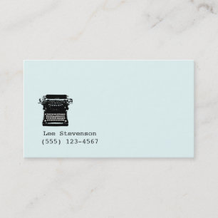 Writer , Editor, Vintage Typewriter Business Card