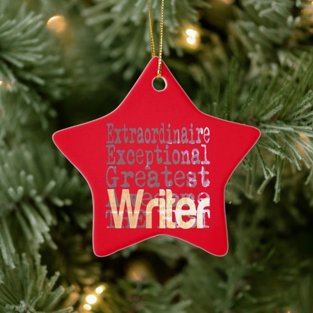 Writer Extraordinaire Ceramic Ornament (Tree)