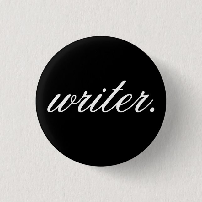 Writer (Fancy) 1 Inch Round Button (Front)