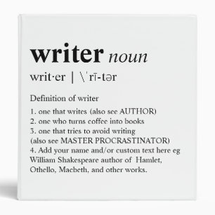 Writer Fun Personalized Dictionary  Binder