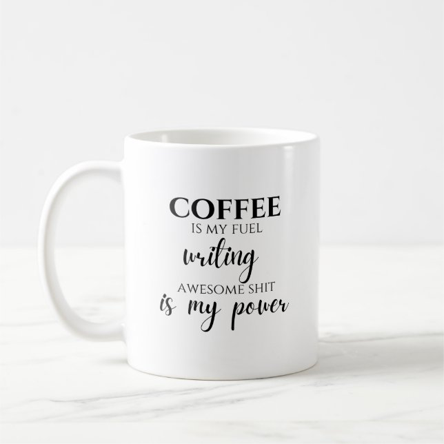 writer funny gift journalist humour gift  coffee mug (Left)
