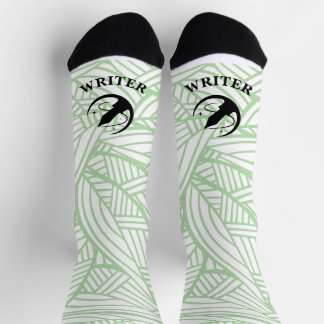 Writer Green Leaves Socks