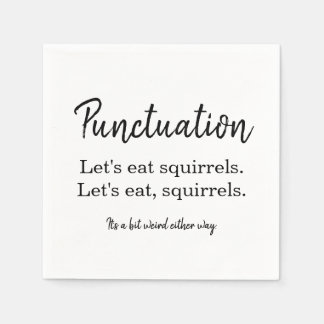 Writer Humour Funny Punctuation Typography Napkin