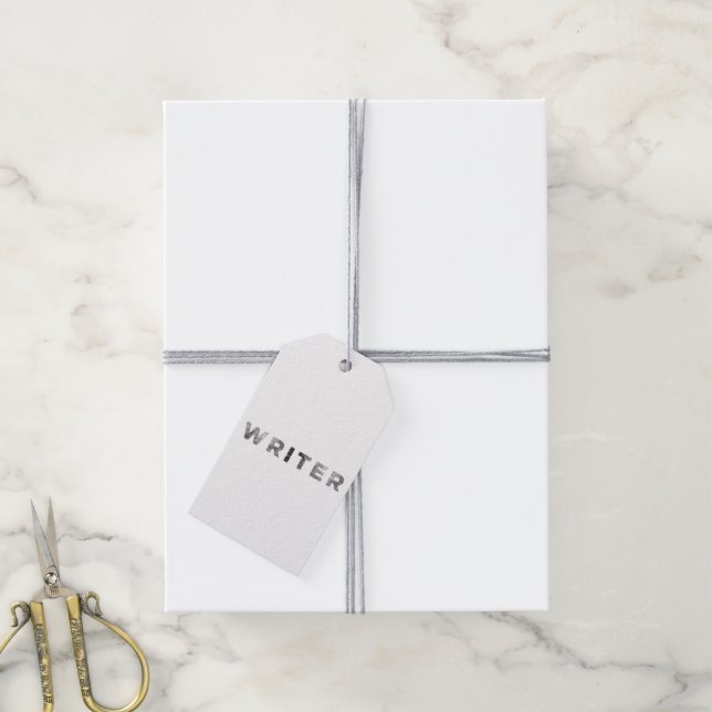 writer letterpress black gift tags (With Twine)