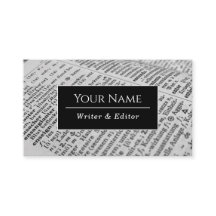 Writer Modern Typography Classic Business Card