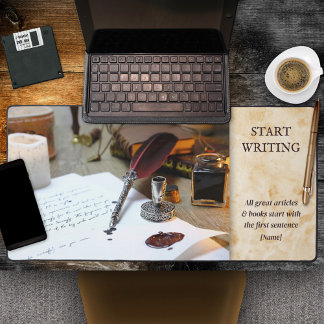Writer or Blogger Inspirational Quote Desk Mat