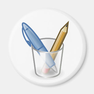 Writer Pen Pencil Cup Magnet