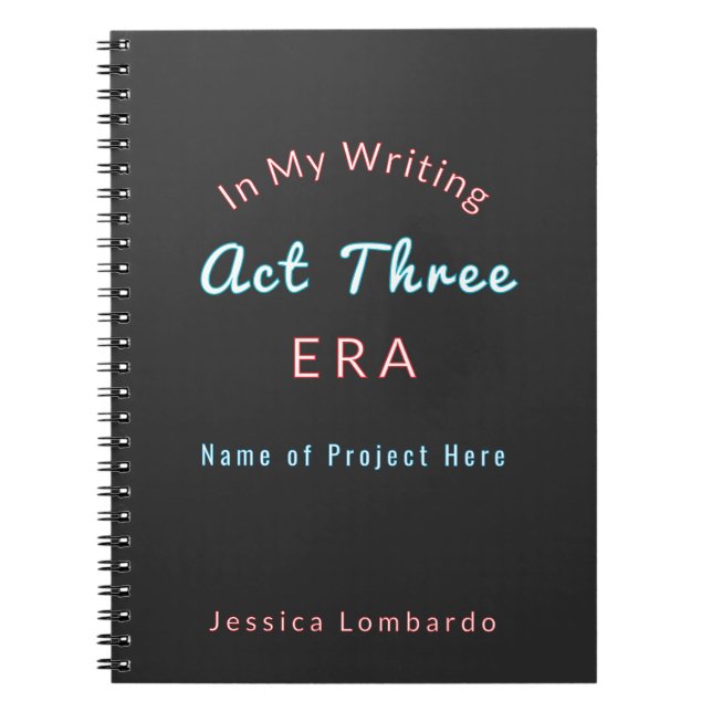 Writer Personalized Notebook (Front)