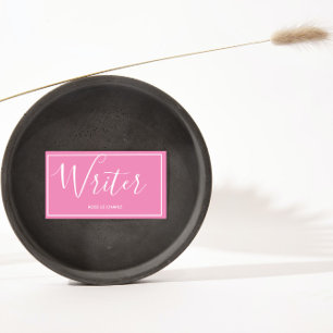 writer   pink -  elegant business card
