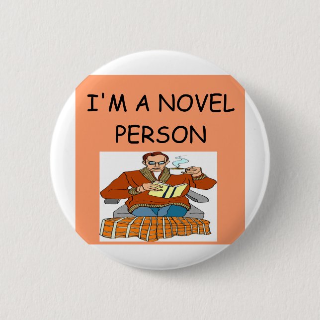 writer reader joke 2 inch round button (Front)