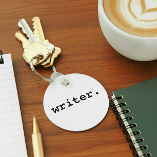 Writer Round Keychain