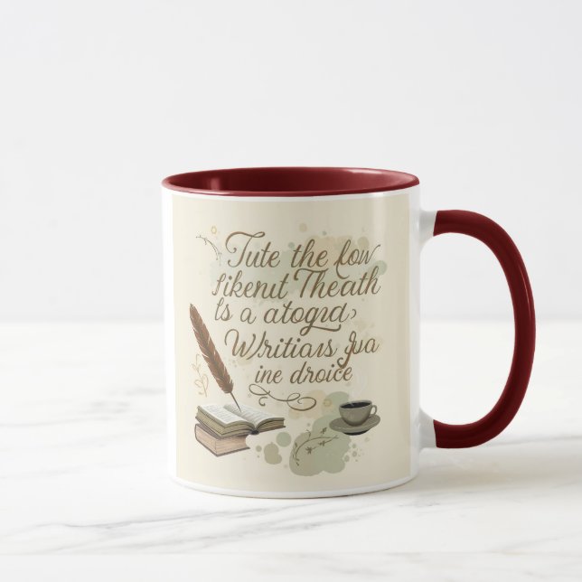 "Writer’s Delight Mug: Inspirational Quotes for Be Mug (Right)